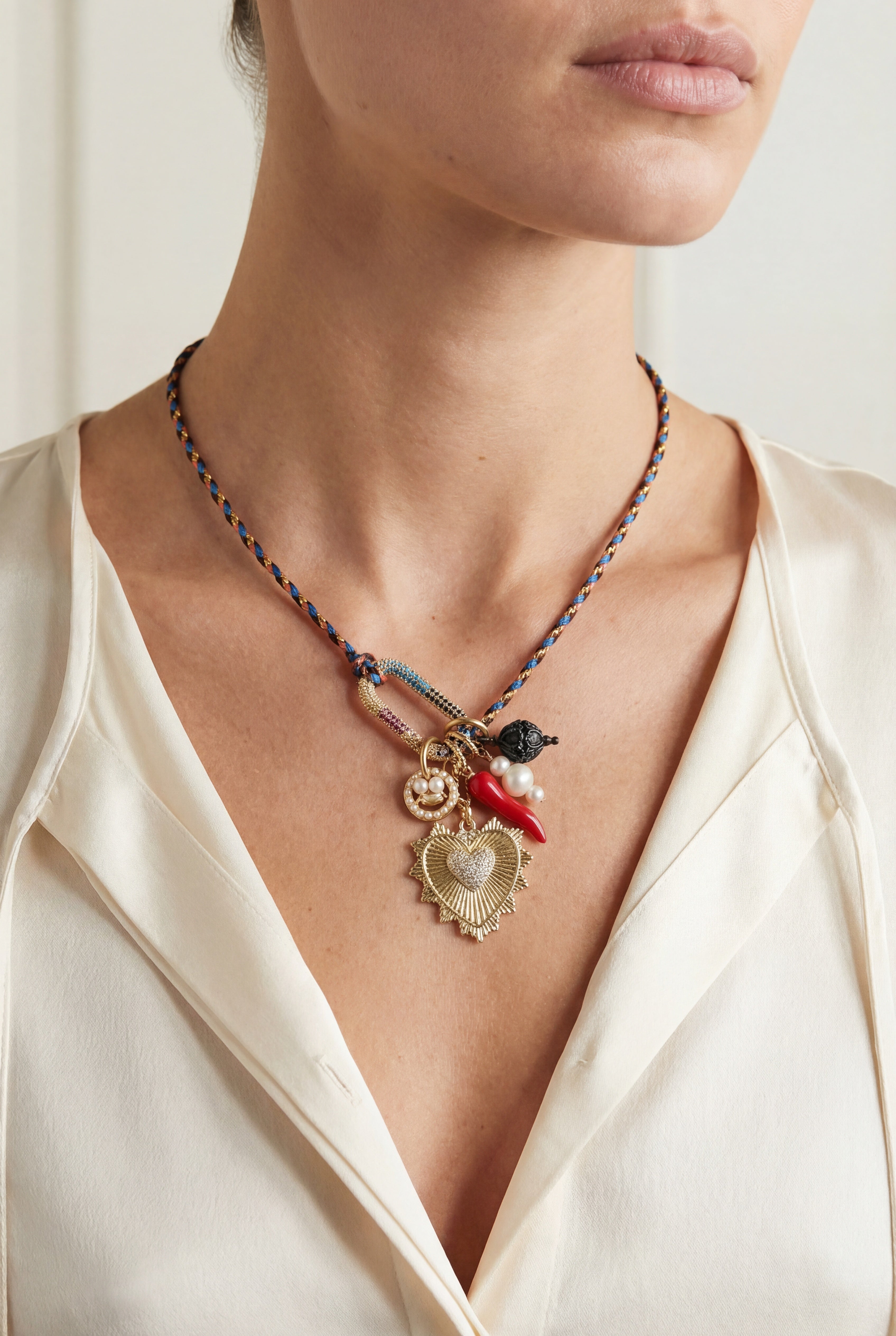 Happy heart necklace