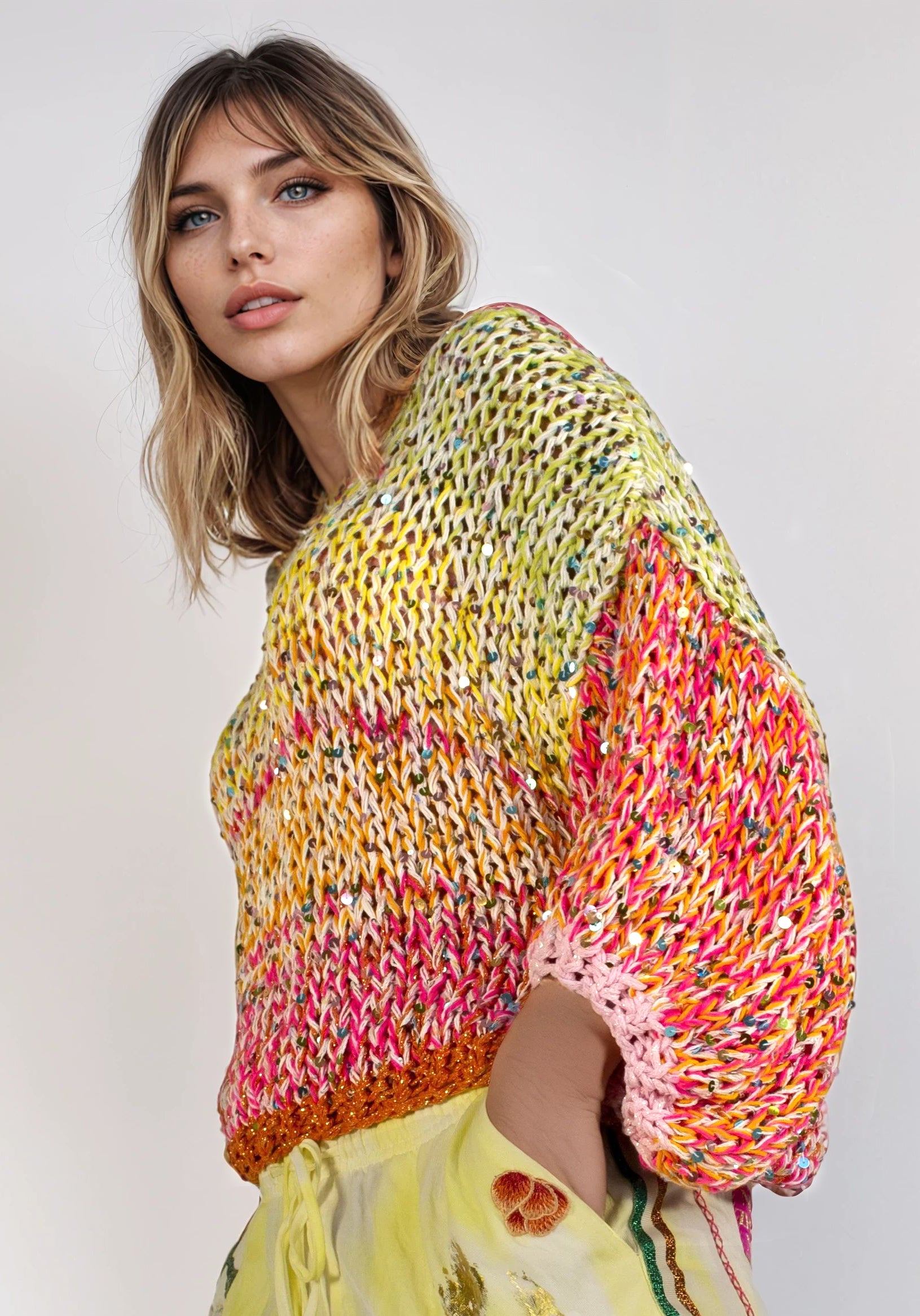 Kalea sweater orange-yellow