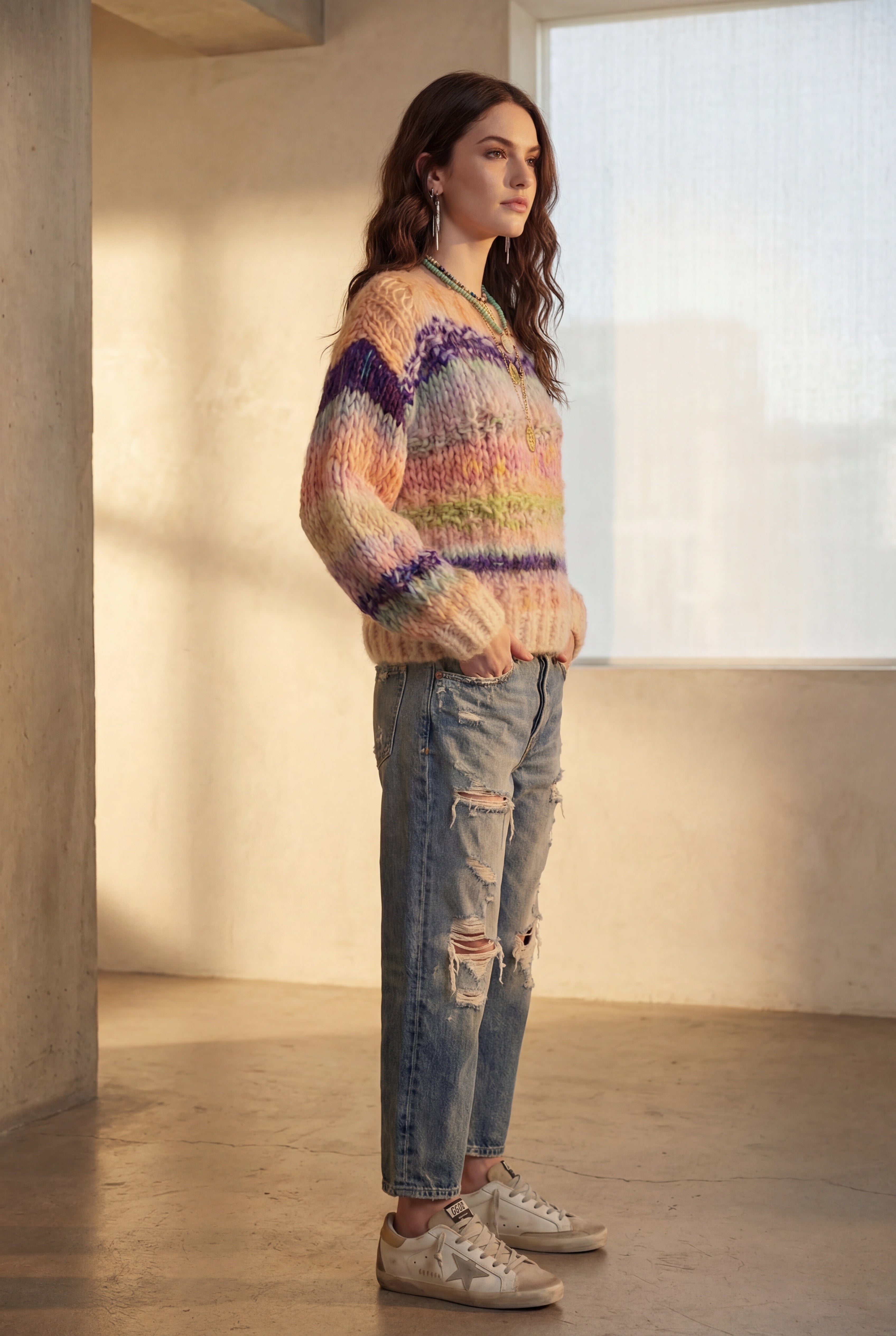 Nuka sweater electric peach