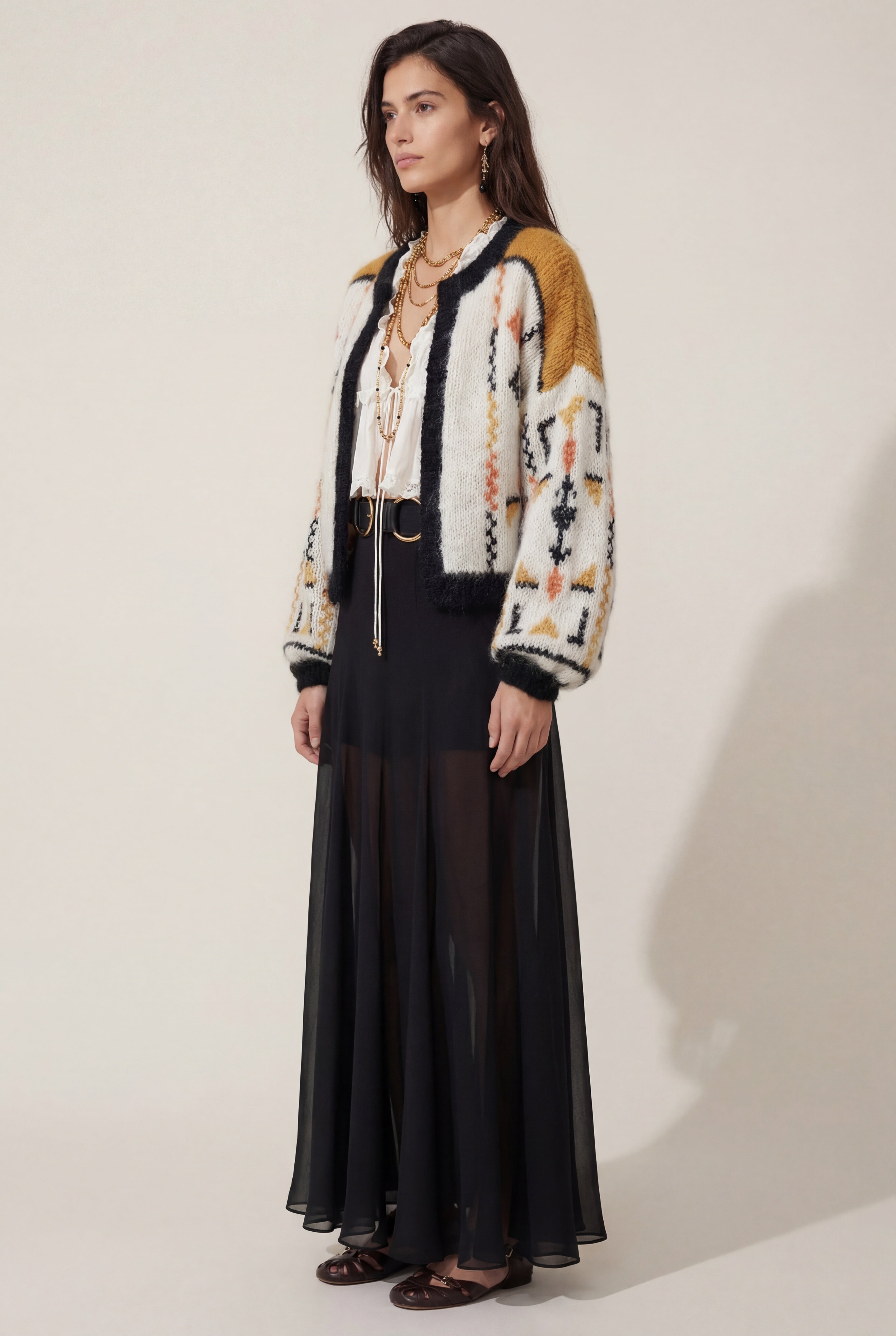 Yuki cross stitch jacket earth preorder